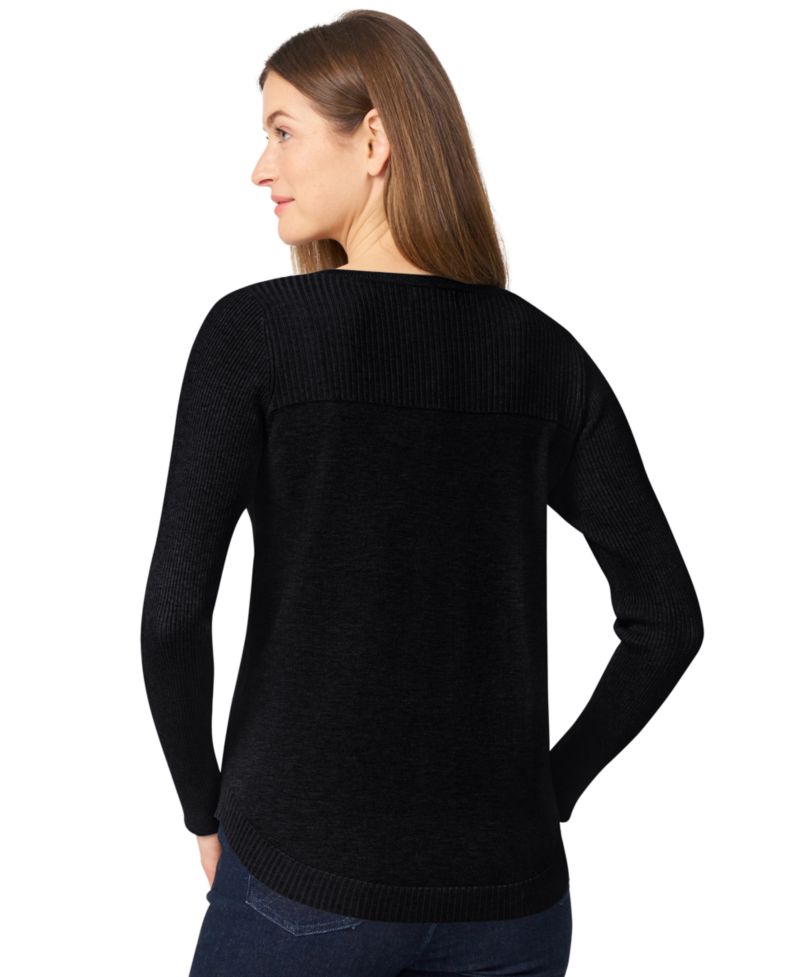Women's Boat Neck Long-Sleeve Sweater
