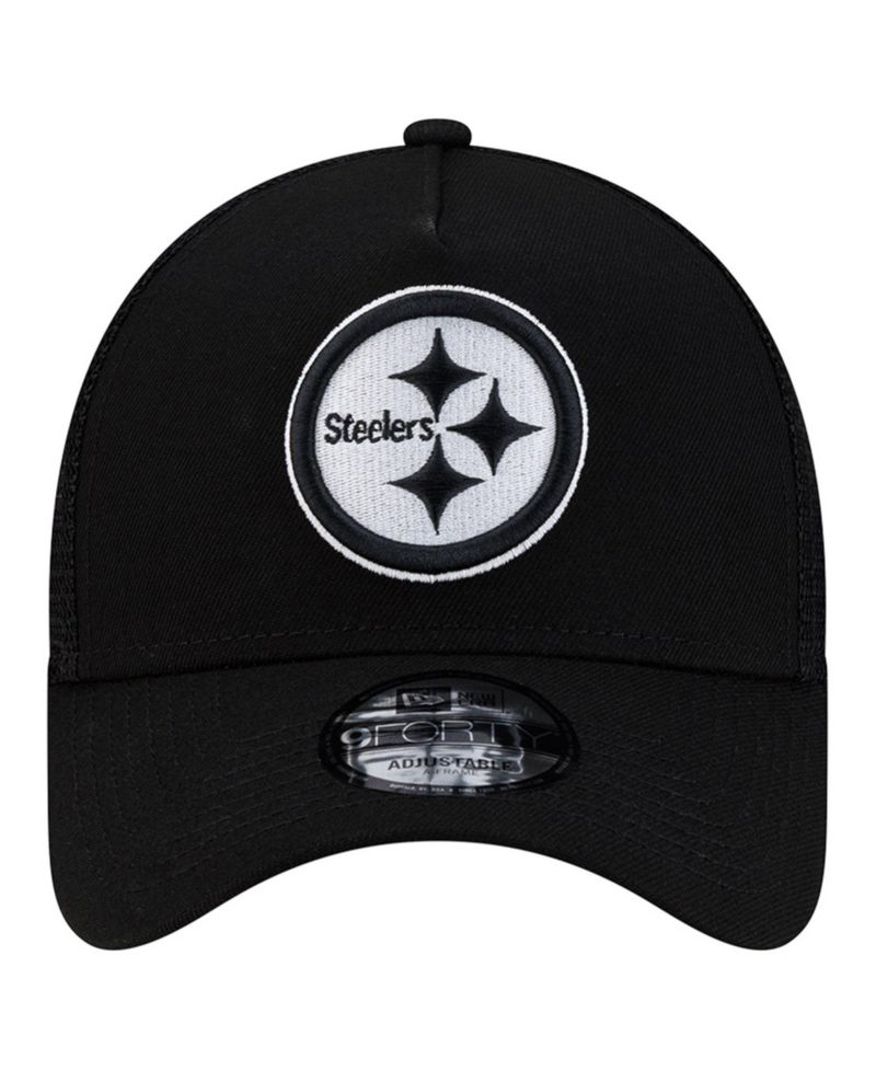 Men's Black Pittsburgh Steelers City Script 9FORTY A-Frame Adjustable Hat