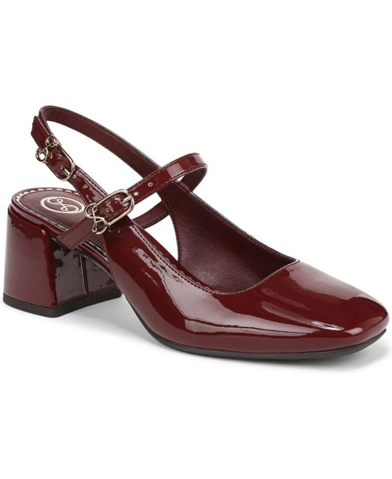 Women's Grace Block Heel Slingback Mary Jane Pumps