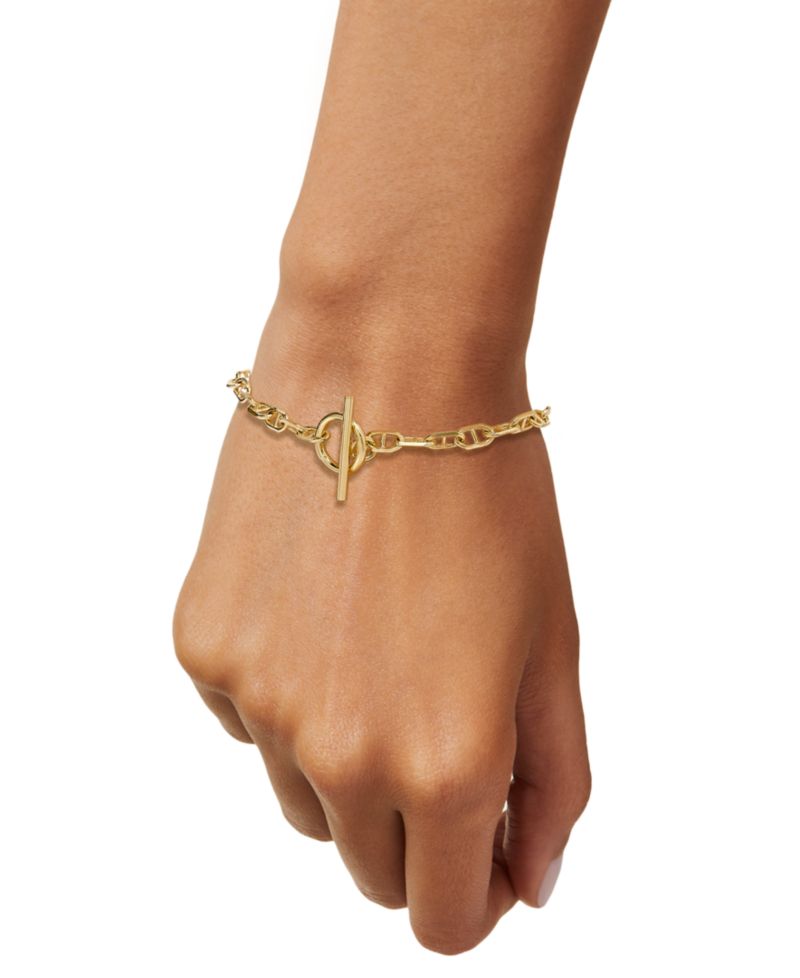 Mariner Link Chain Toggle Bracelet in 14k Gold-Plated Sterling Silver