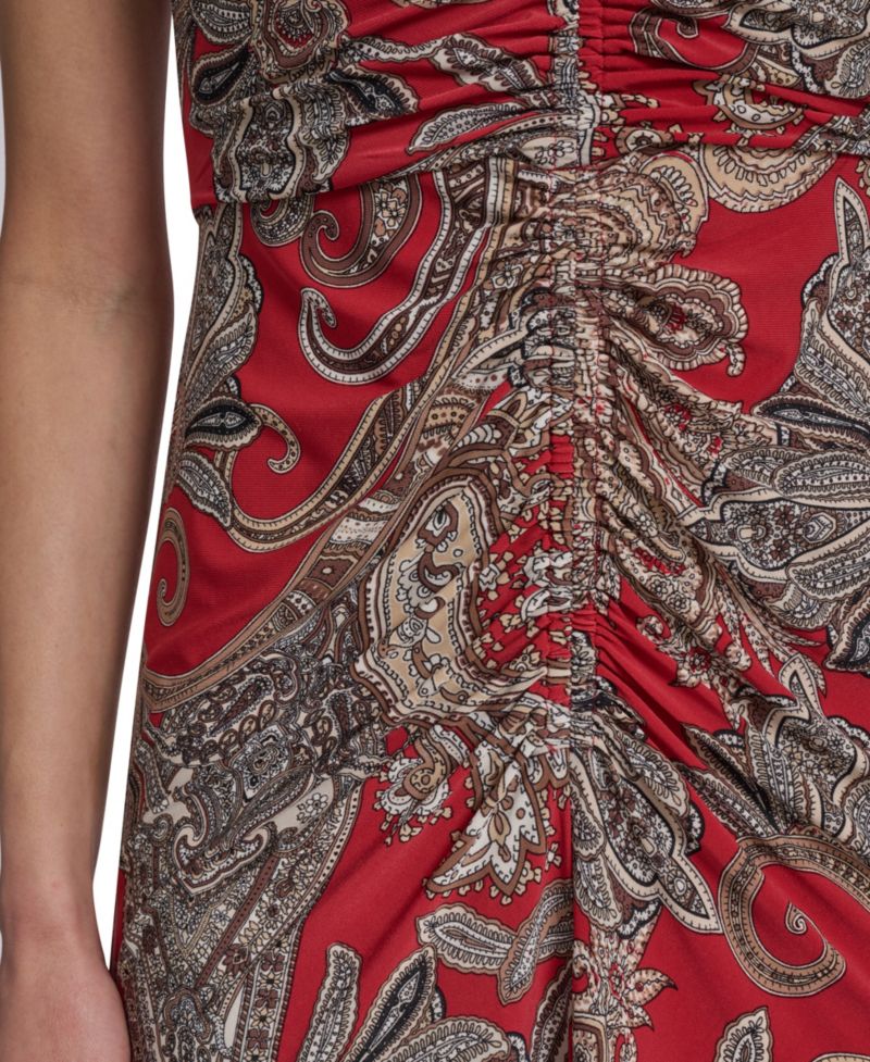 Women's V-Neck Printed Dress