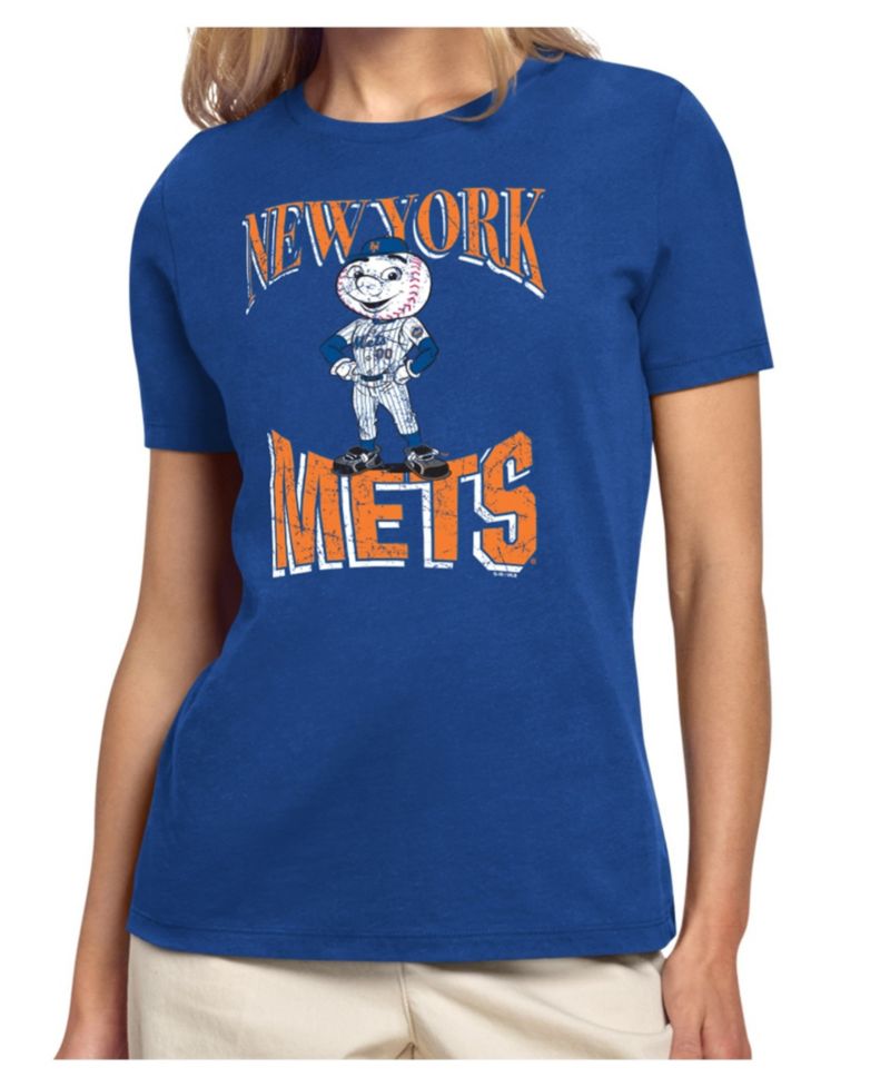 Women's Royal New York Mets Team Motif Mascot T-Shirt