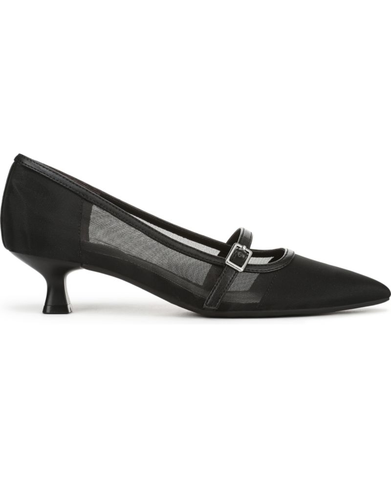Women's Madelyn Mary Jane Pointed Toe Kitten Heel Pumps