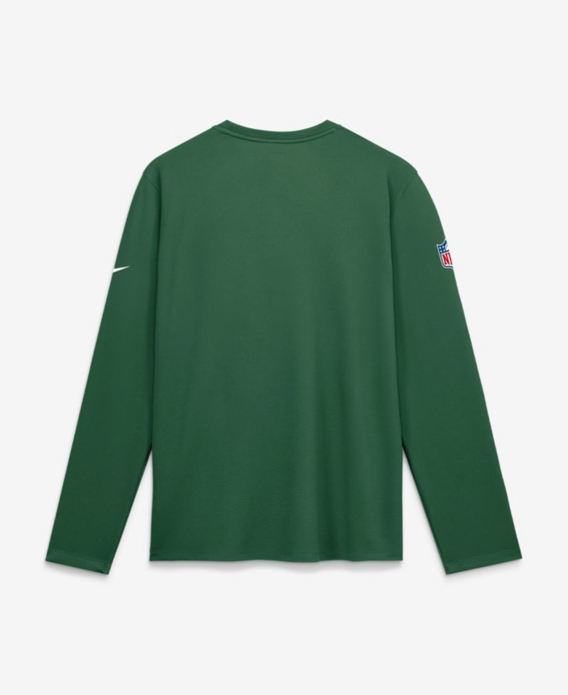 Men's Green New York Jets Sideline Coaches UV Dri-FIT Long Sleeve Shirt