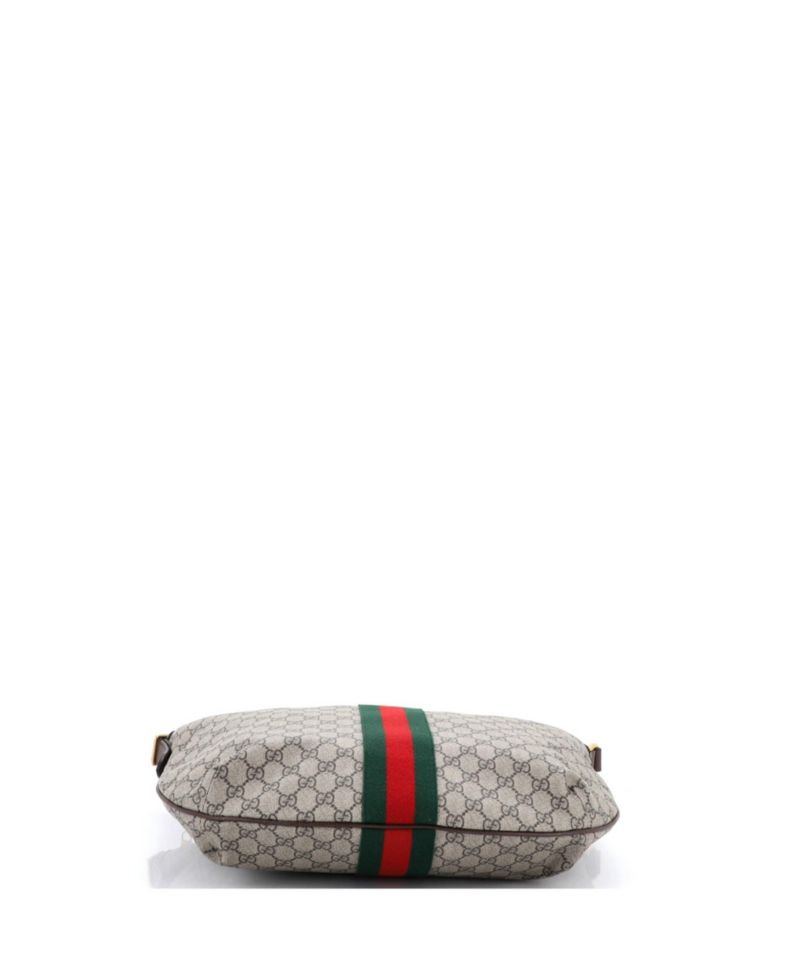 Large Ophidia Half Moon Hobo GG Coated Canvas