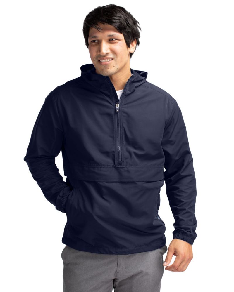 Men's Cutter Buck Charter Eco Knit Recycled Anorak Jacket