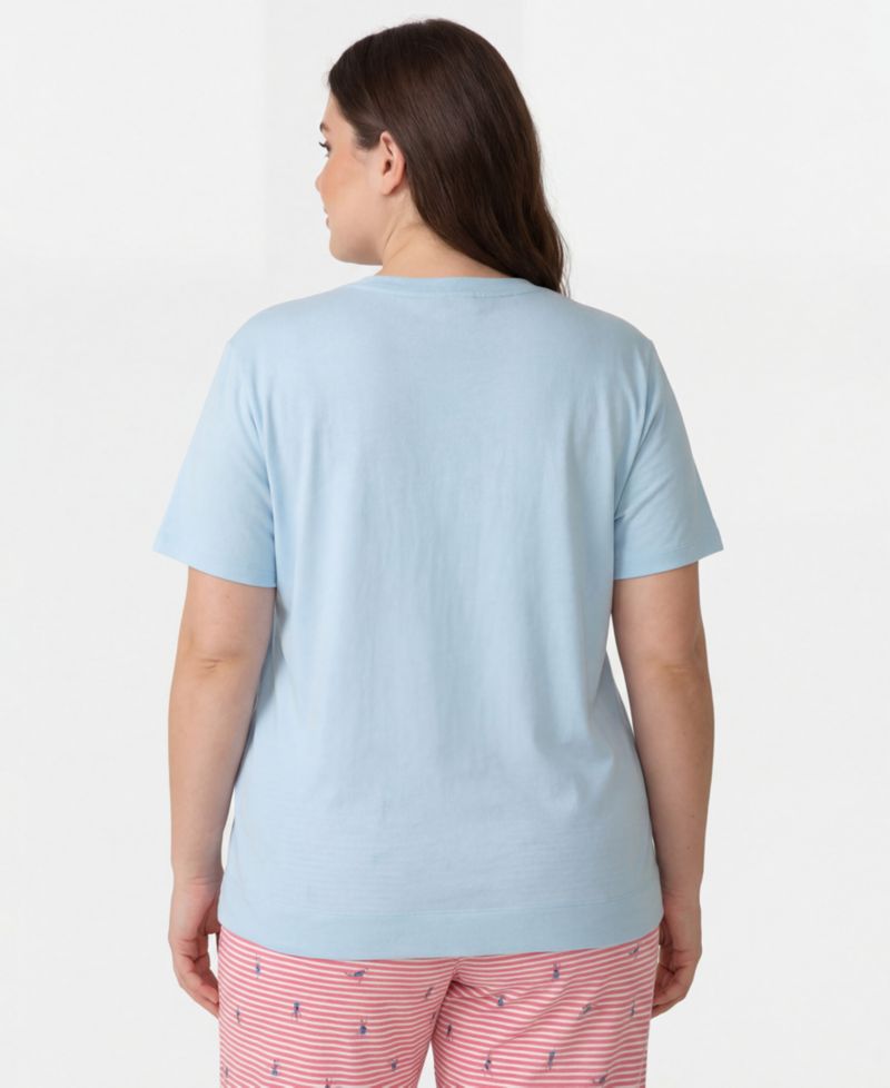 Plus Size Short-Sleeve Boxy Sleep T-Shirt
