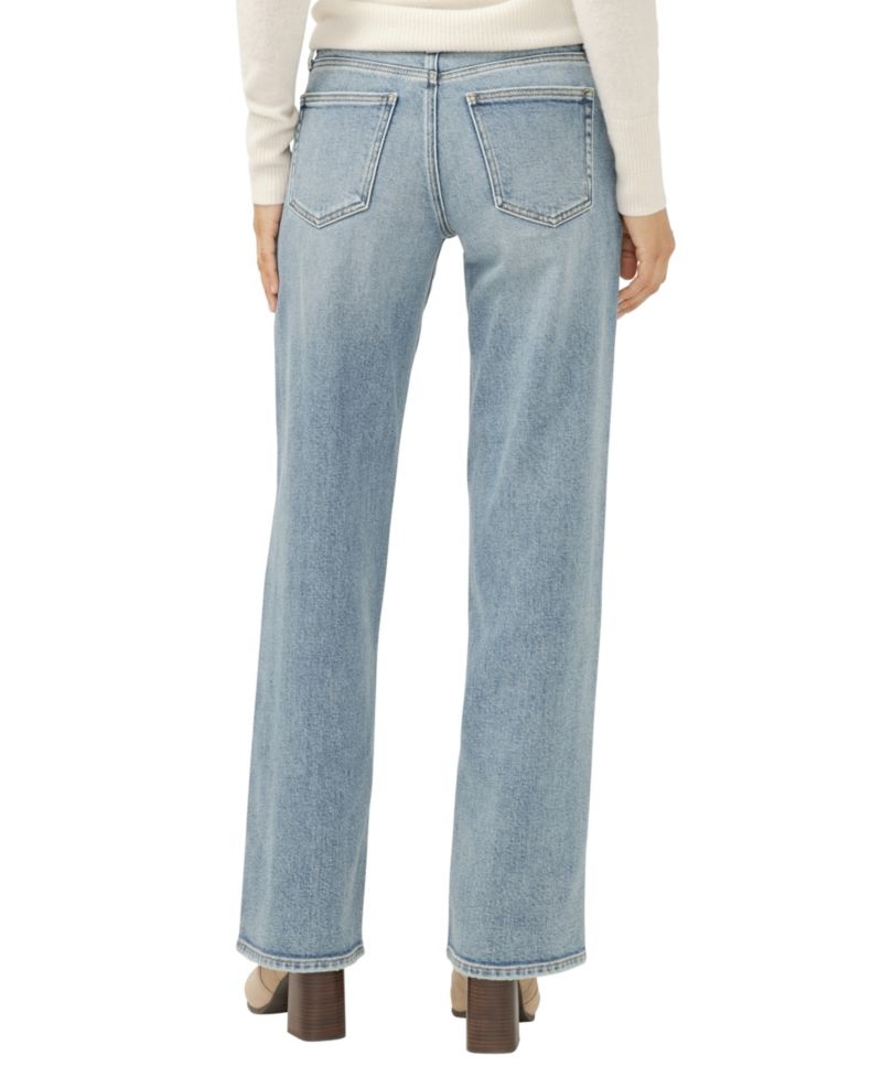Women's Loose & Low Rise Straight Leg Jeans