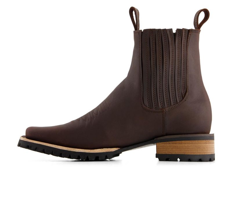 Men's Leather Chelsea Boots with side Zipper