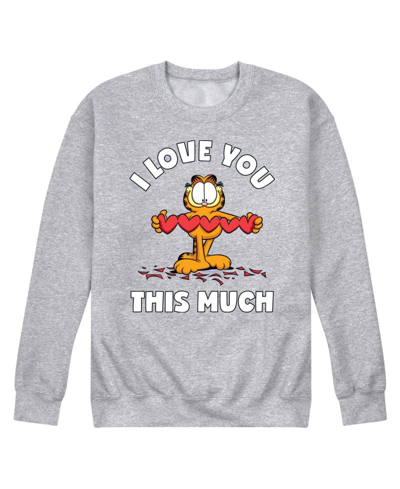 Men's Garfield Love You This Much Fleece Sweatshirt