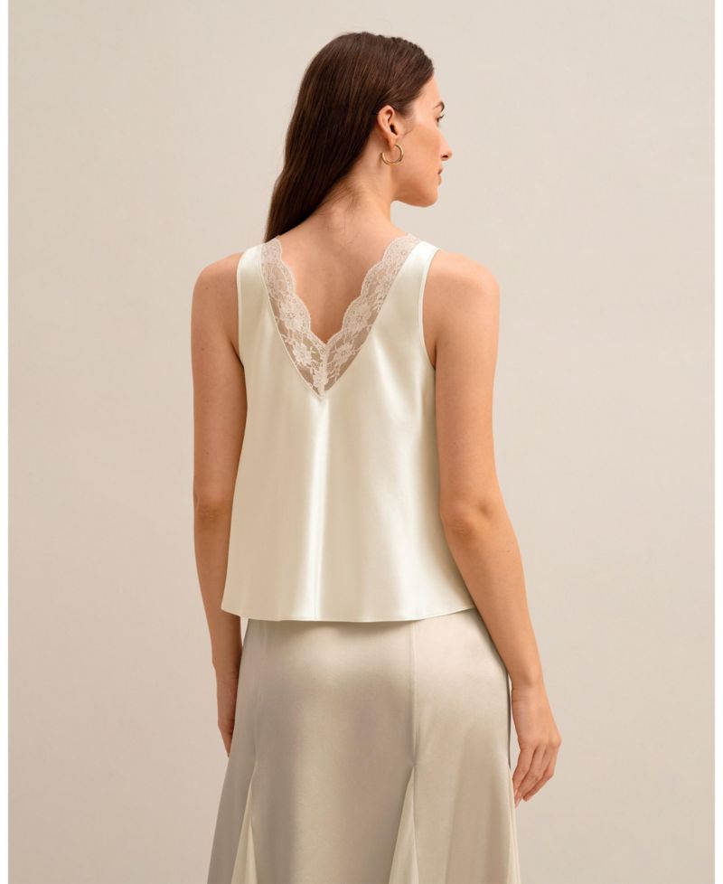 Women's The Armeria Lace Silk Tank