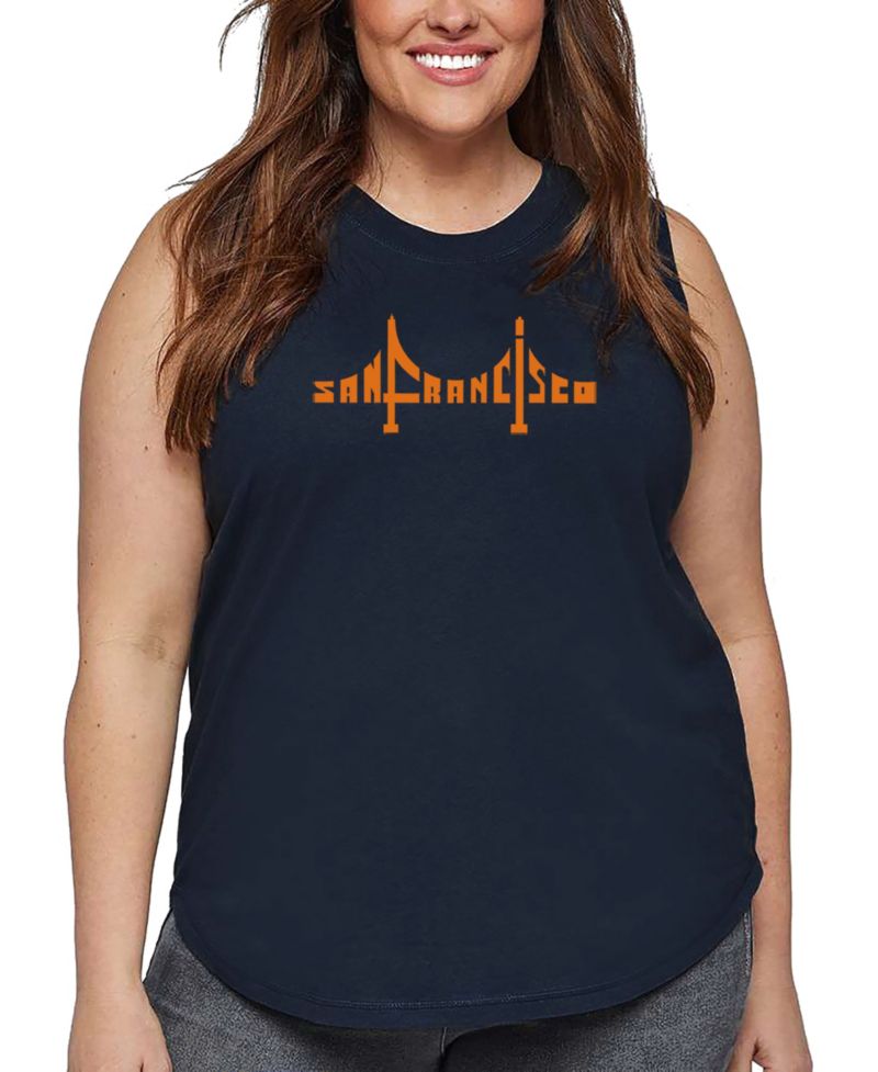 Plus Size San Francisco Bridge Word Art Tank Top