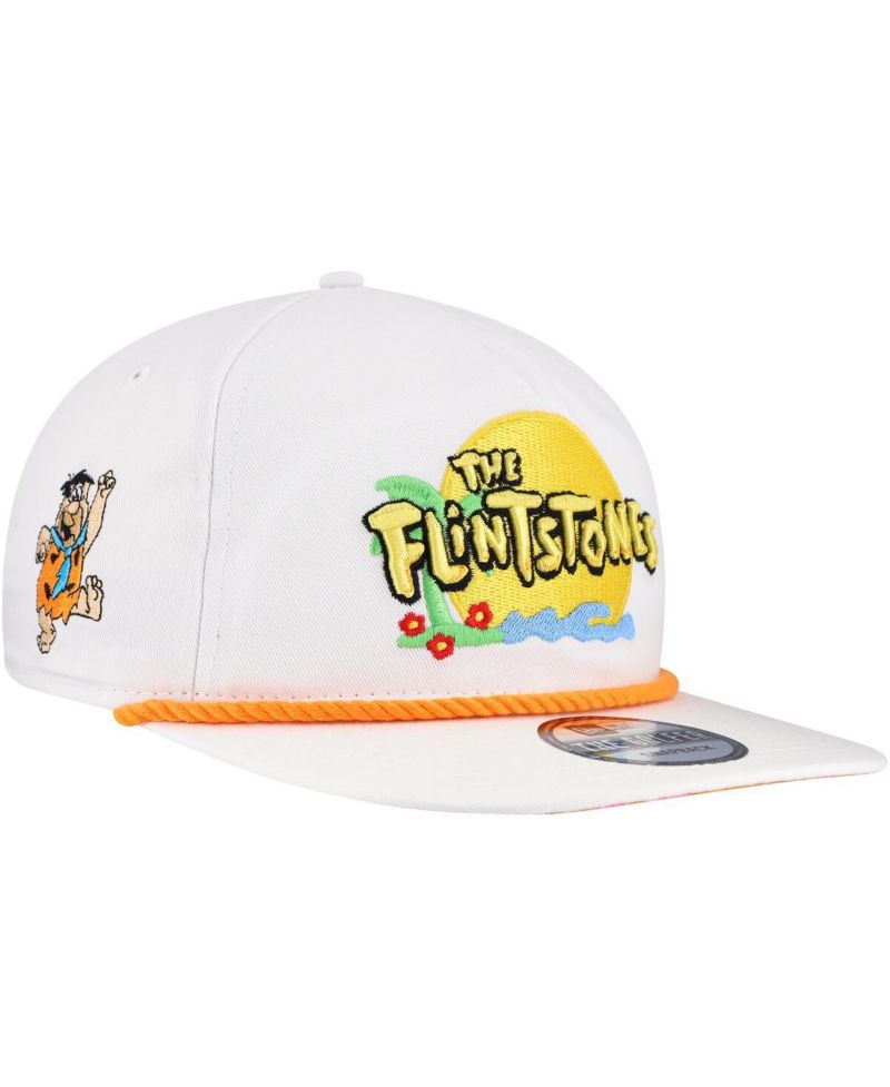 Men's White The Flintstones Golfer Adjustable Hat