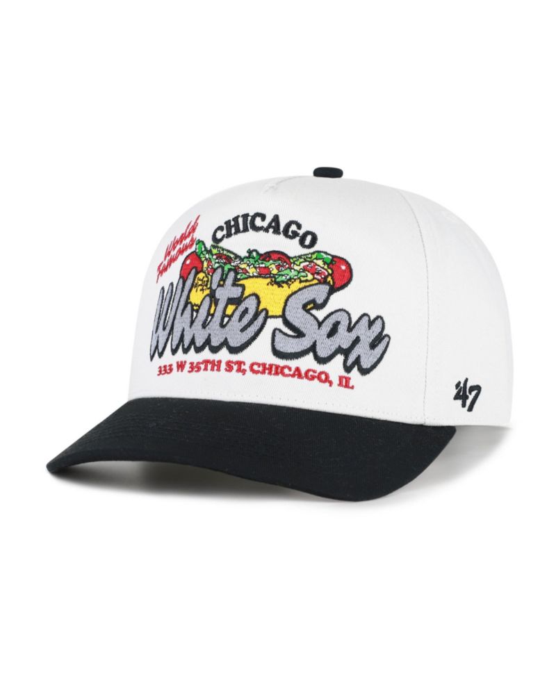 Men's '47 White/Black Chicago White Sox Glizzy Collection Hitch Adjustable Hat