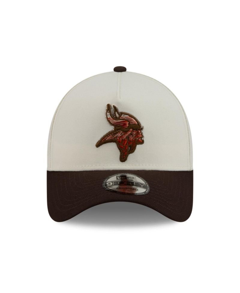 Men's Cream/Brown Minnesota Vikings Pumpkin Spice A-Frame 9FORTY Adjustable Hat