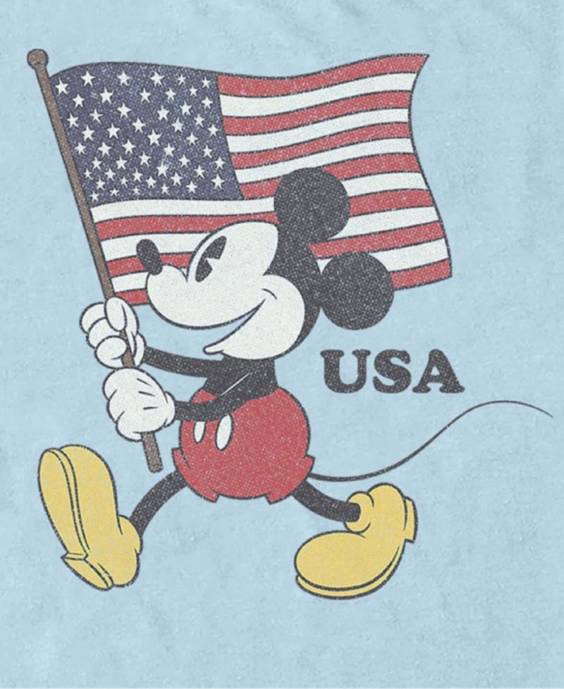 Men's Mickey Flag Carry Graphic T-Shirt