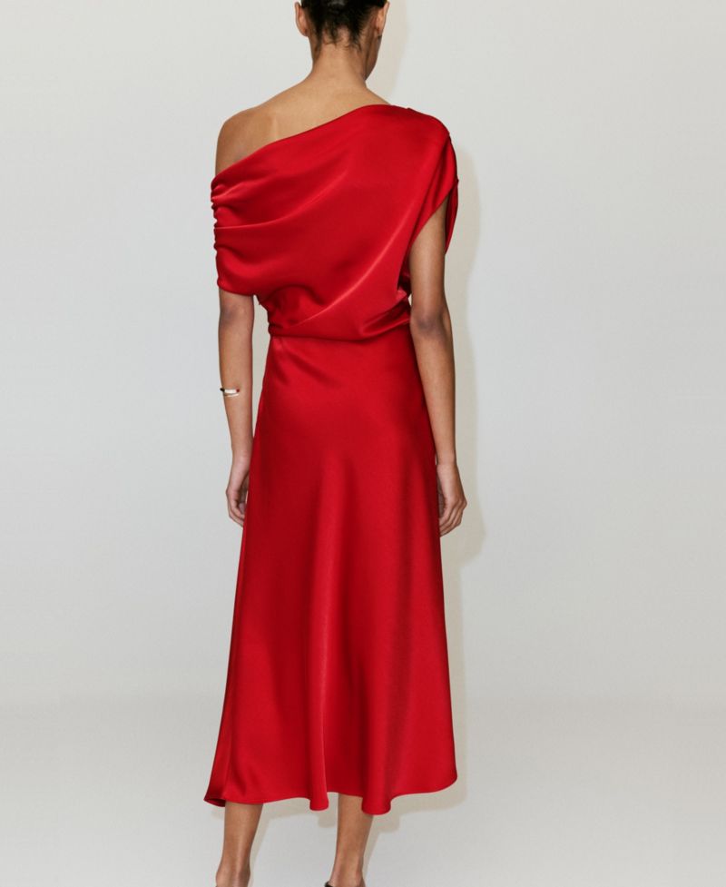 Women's Asymmetrical Satin Dress