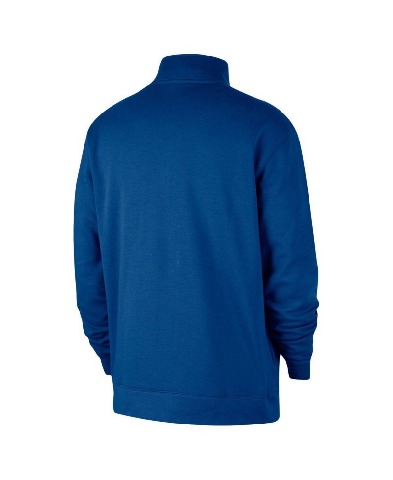 Men's Blue Philadelphia 76ers Courtside Club Half-Zip Jacket