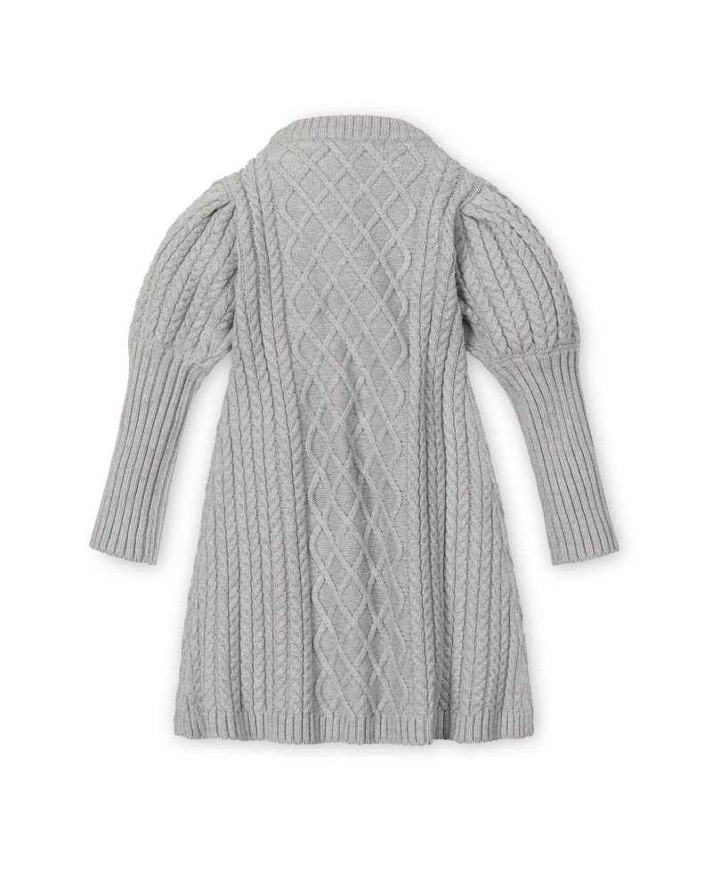 Toddler Girls Hope and Henry Organic Long Sleeve Mock Neck Button Placket Sweater Dress