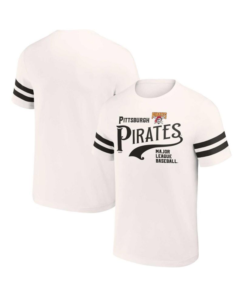 Men's Darius Rucker Collection by Cream Pittsburgh Pirates Yarn Dye Vintage-Like T-shirt