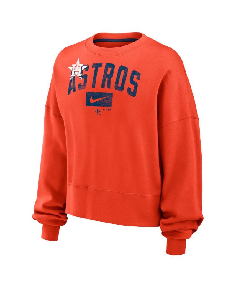 Women's Orange Houston Astros Pullover Sweatshirt