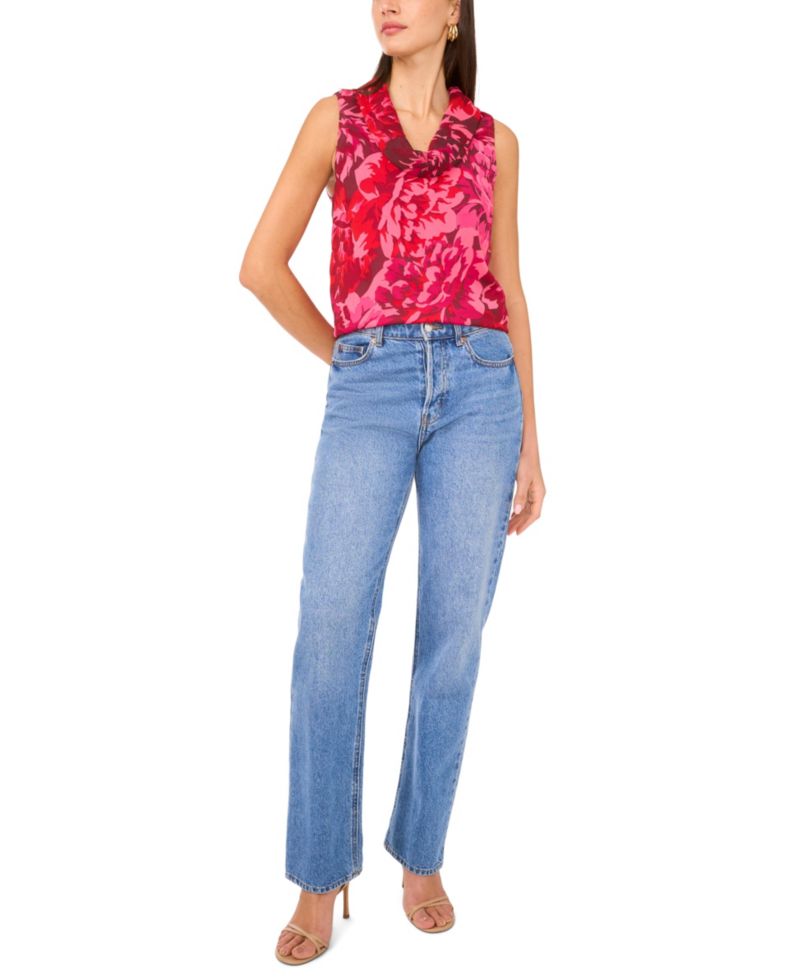 Women's Floral Print Sleeveless Top