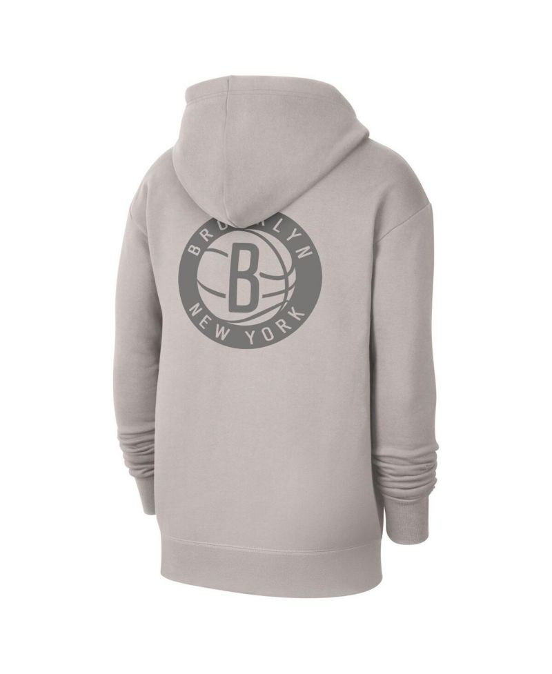 Men's Heather Gray Brooklyn Nets Courtside Statement Edition Pullover Hoodie