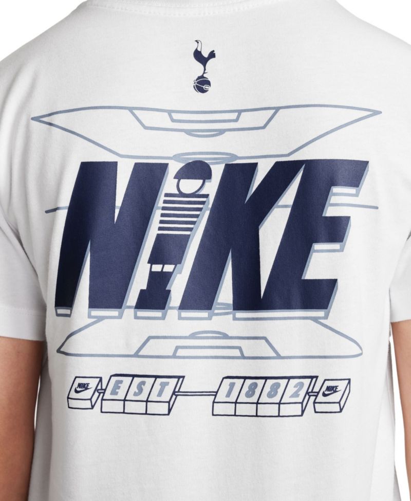 Big Boys and Girls White Tottenham Hotspur Play T-Shirt