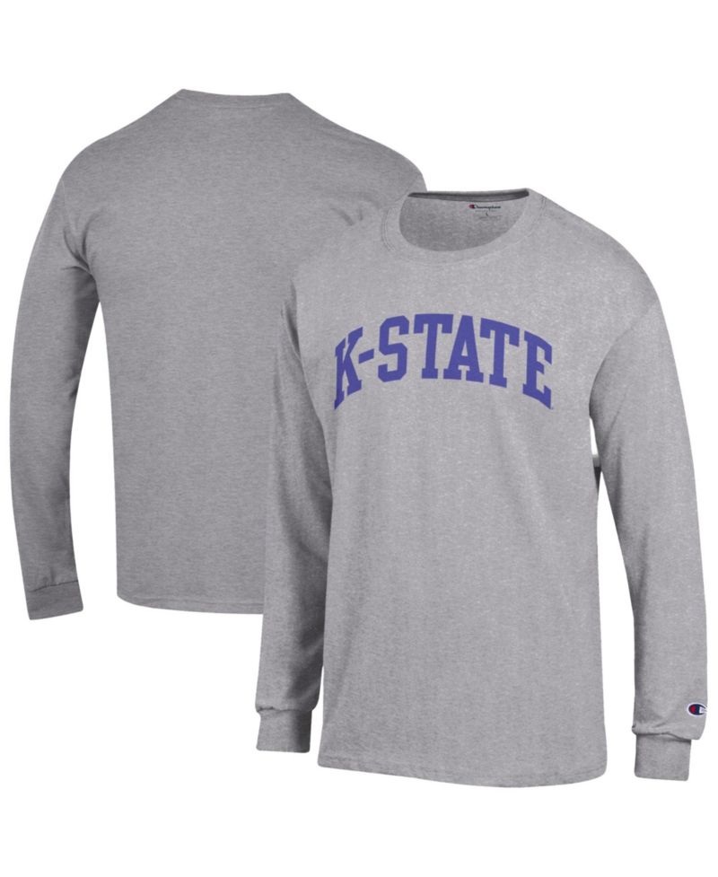 Men's Purple Kansas State Wildcats Basic Arch Long Sleeve T-Shirt
