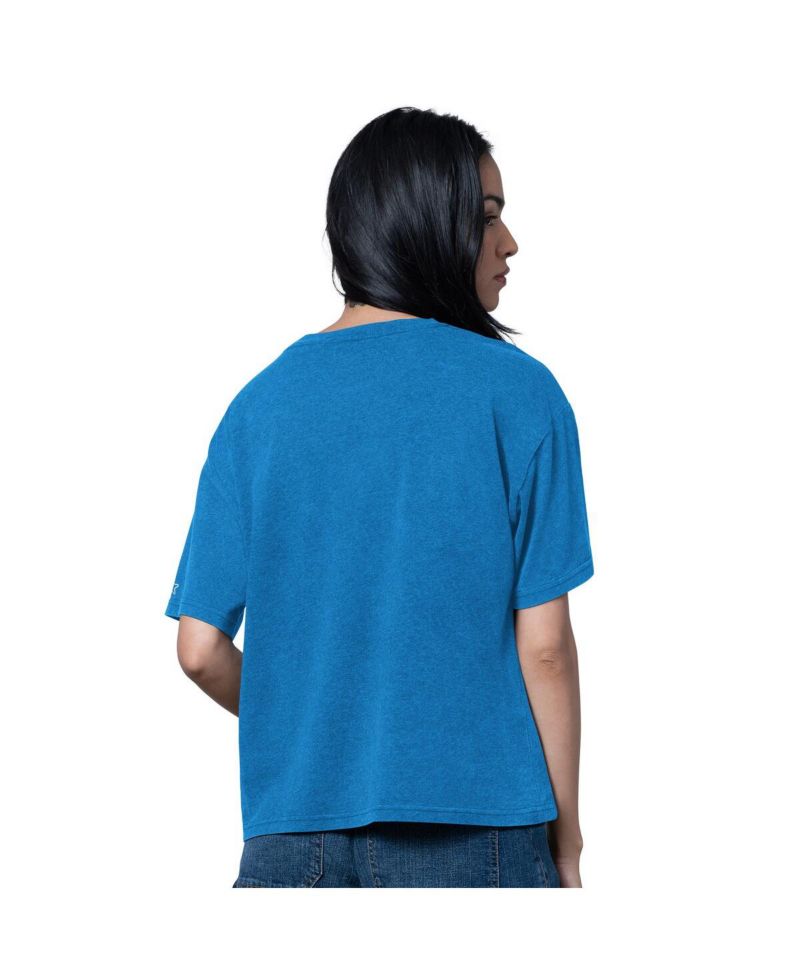 Women's Heather Blue Detroit Lions Oversized Hall of Fame T-Shirt