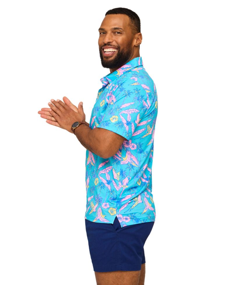 Men's Flock Party Printed Polo Shirt