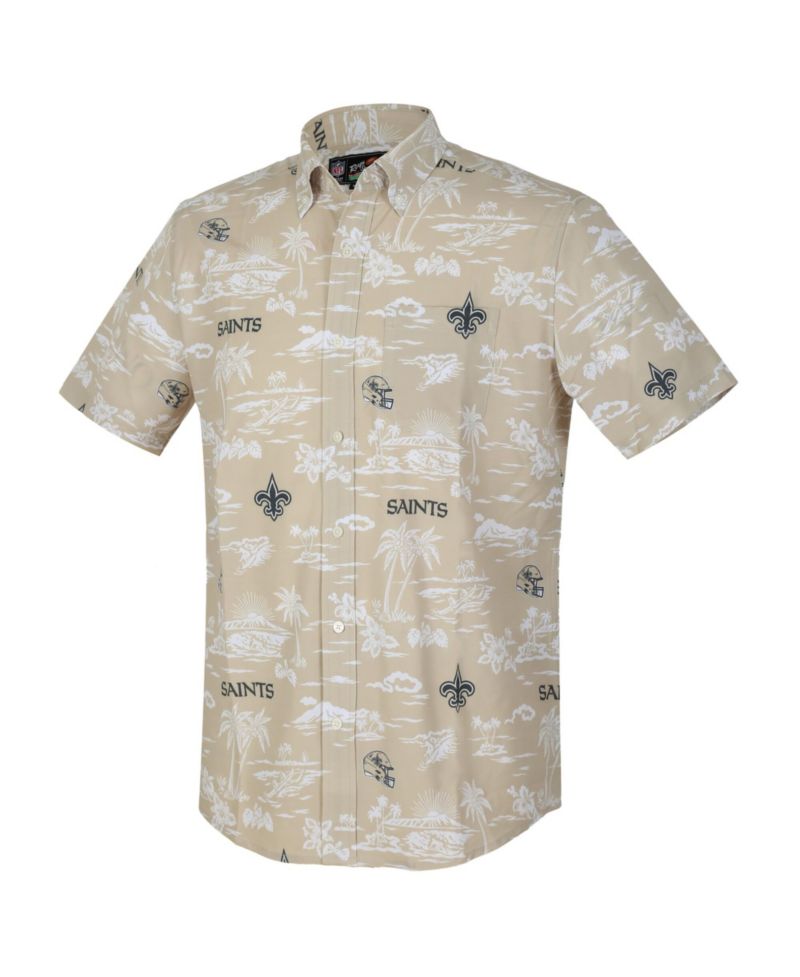Men's Gold New Orleans Saints Kekai Performance Button-Down Shirt