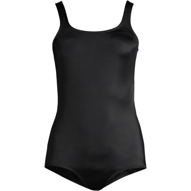 Plus Size Long Chlorine Resistant Soft Cup Tugless Sporty One-Piece Swimsuit