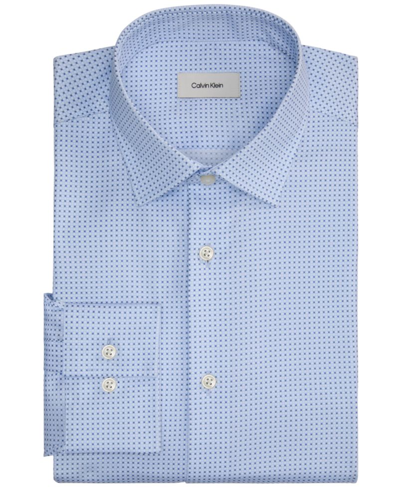 Men's Cotton Stretch Square Cuff Dress Shirt
