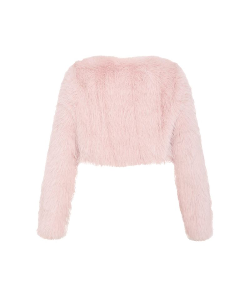 Plus Size Angelica Faux Fur Crop Jacket