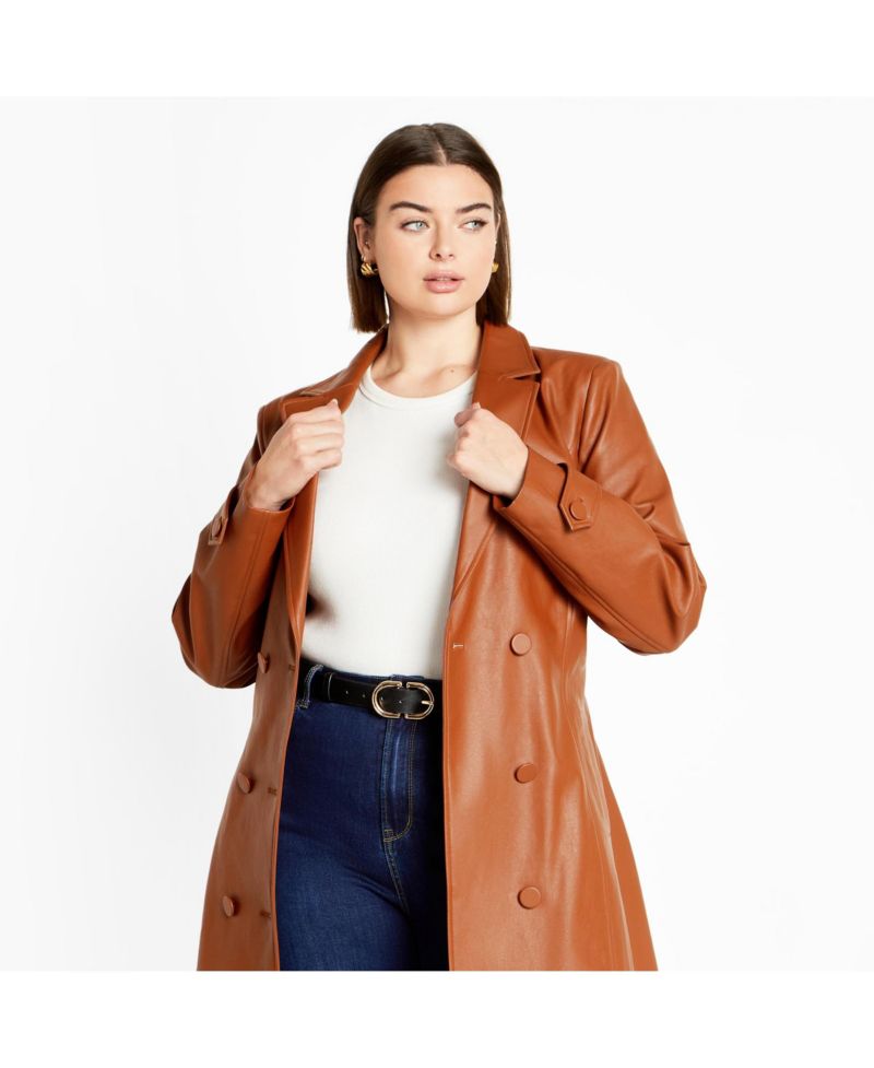 Plus Size Phylis Trench Coat
