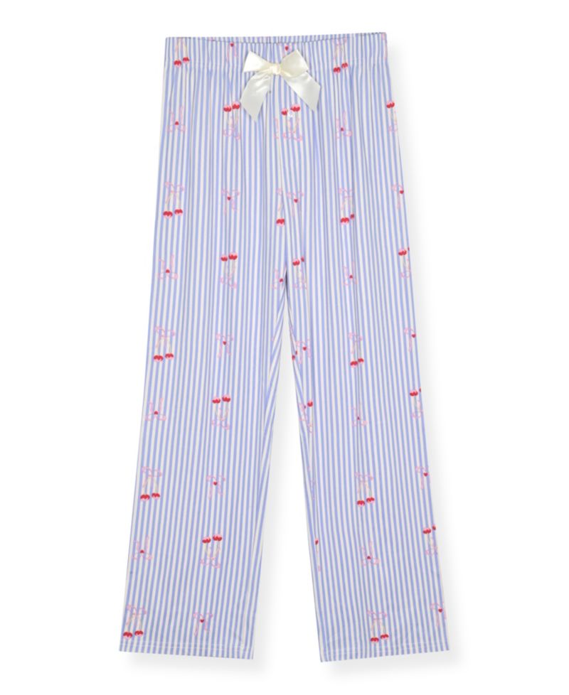 Girls' 5-16 Milky Long-Sleeve Crewneck Pajama with Scrunchie, 3-Piece Set