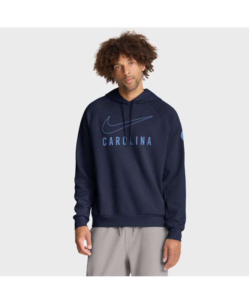 Men's Navy North Carolina Tar Heels Premium Raglan Performance Pullover Hoodie