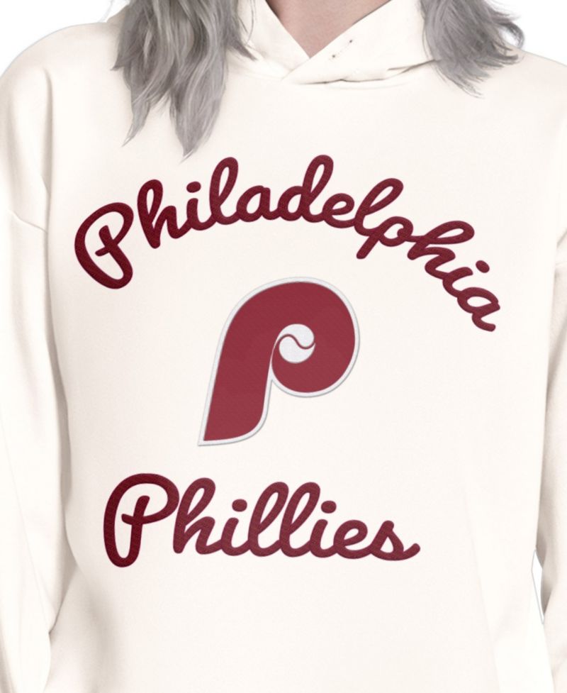 Women's Baseline Philadelphia Phillies French-Terry Oversized Hoodie Sweatshirt