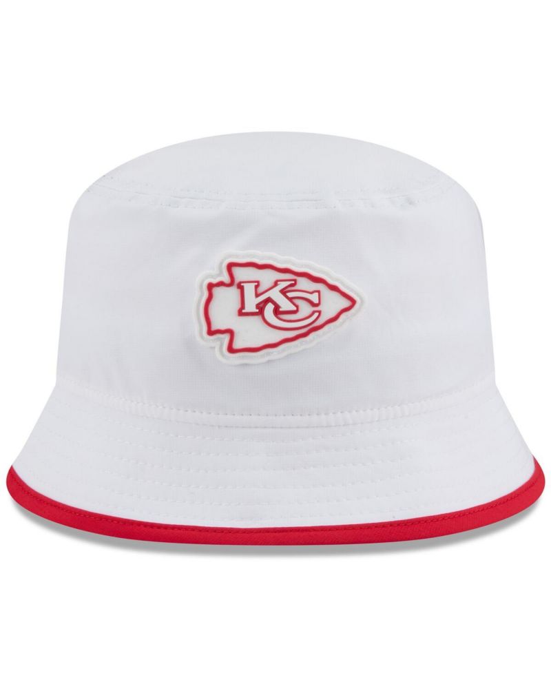 Men's White Kansas City Chiefs 2025 NFL Training Camp Stretch Bucket Hat