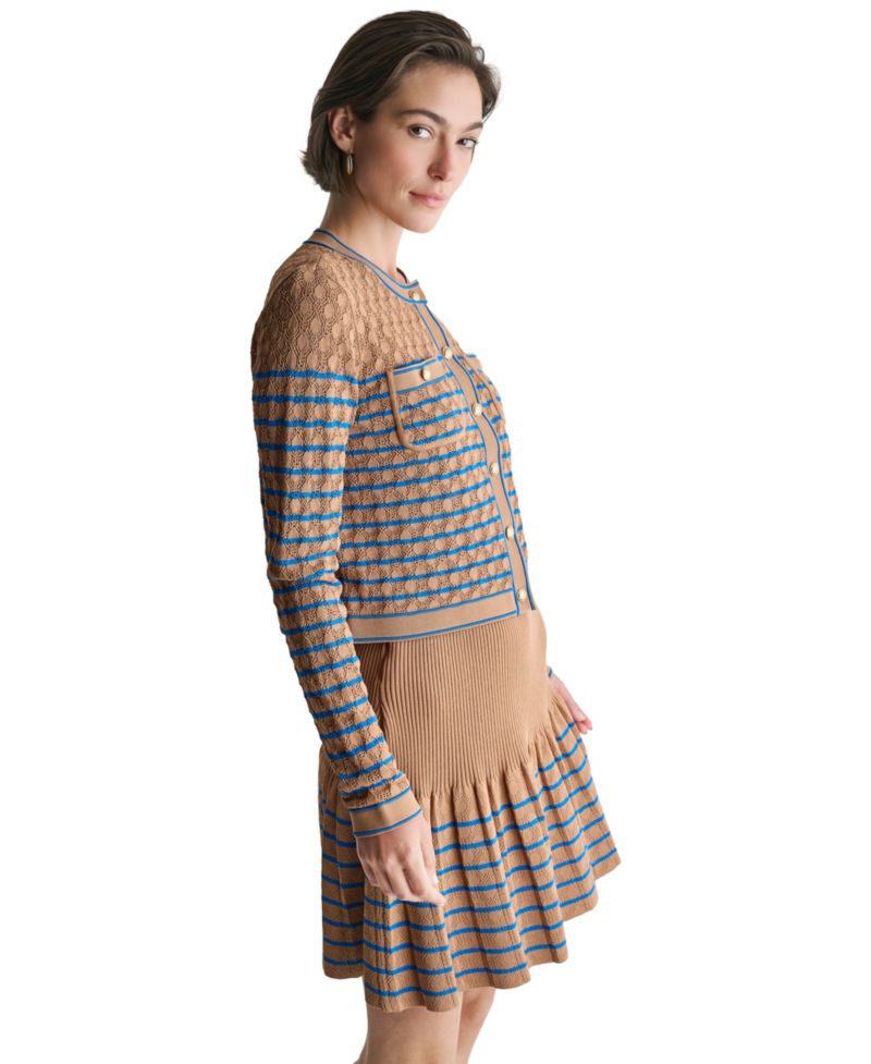 Women's Crewneck Button-Front Cardigan