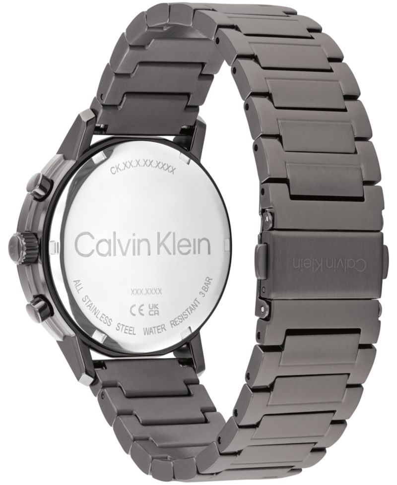 Men's Gauge Ionic Plated Gray Steel Bracelet Watch, 41mm