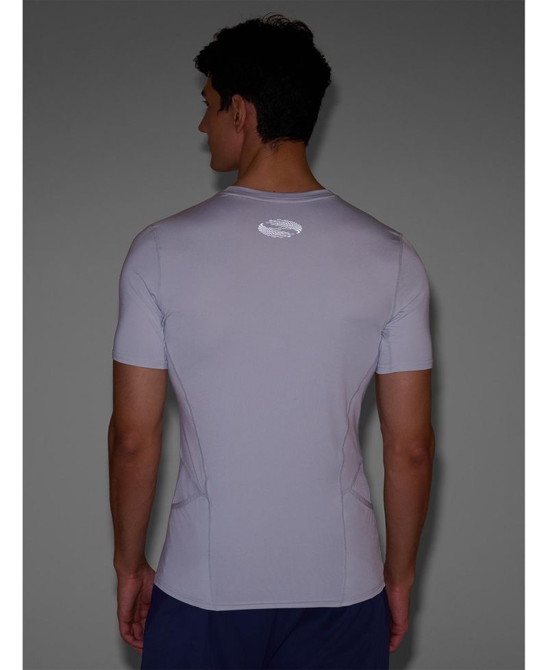 Men’s Slim Quick-Dry Running T-Shirt Stretch Reflective