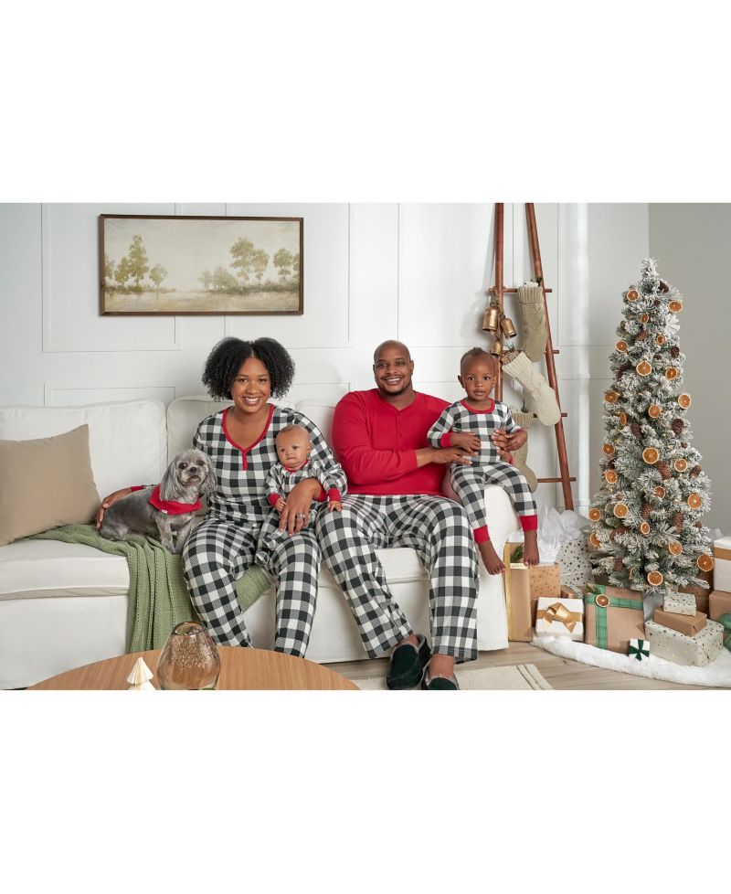 Baby Girls Holiday Family Pajamas Neutral One Piece Footed