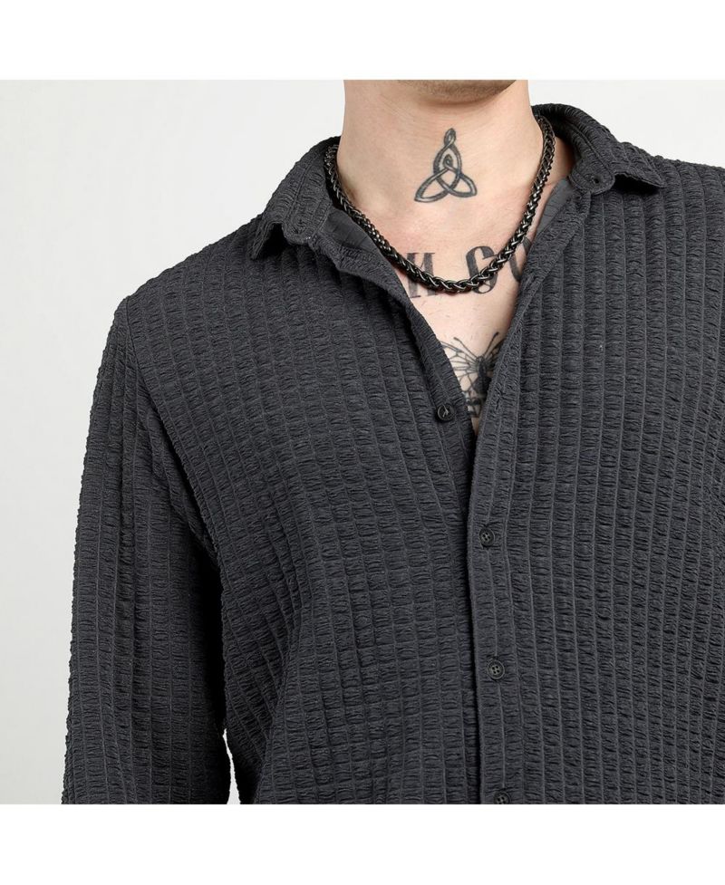Men's Cube-Textured Shirt
