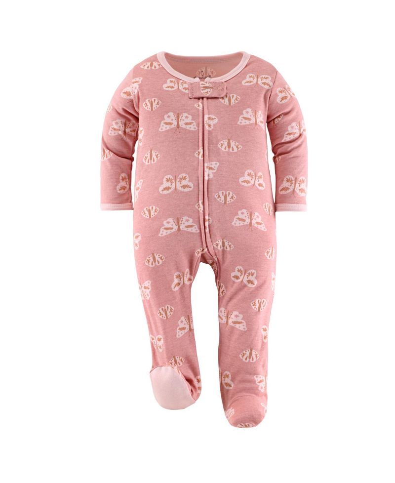 Baby Girls Boho Butterfly Footed Sleepers for Girls, 3 Pack