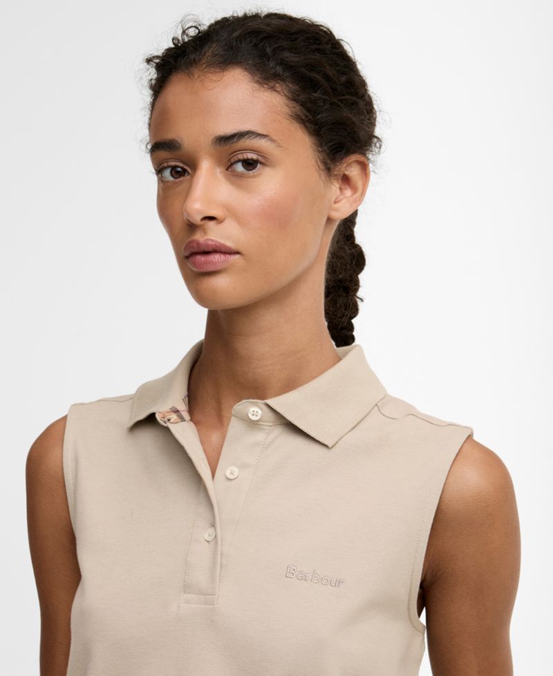 Women's Bowford Ribbed Collar Polo Top