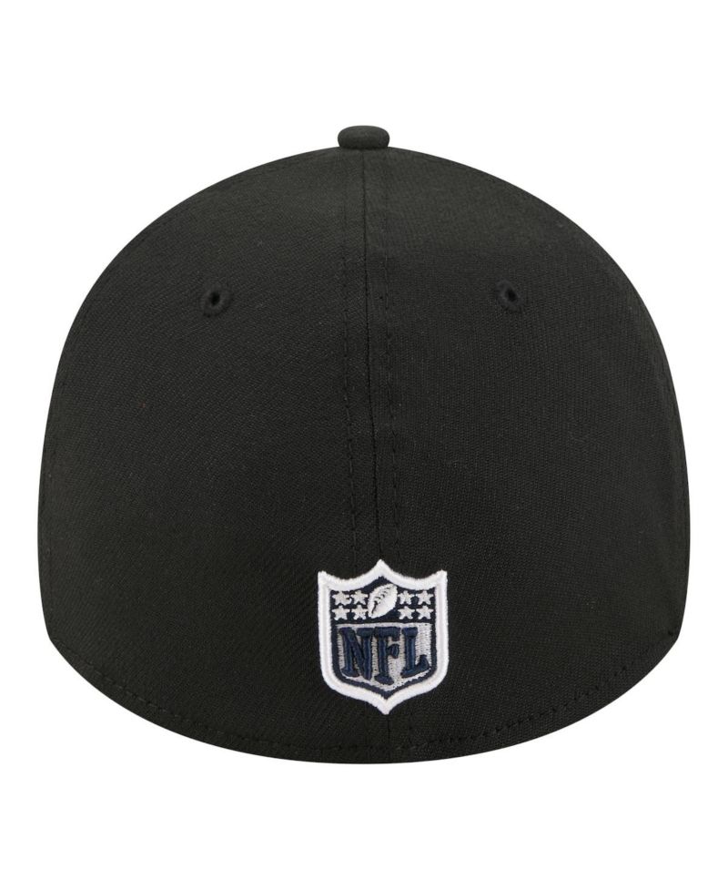 Men's Black New England Patriots Core Team 39THIRTY Flex Hat