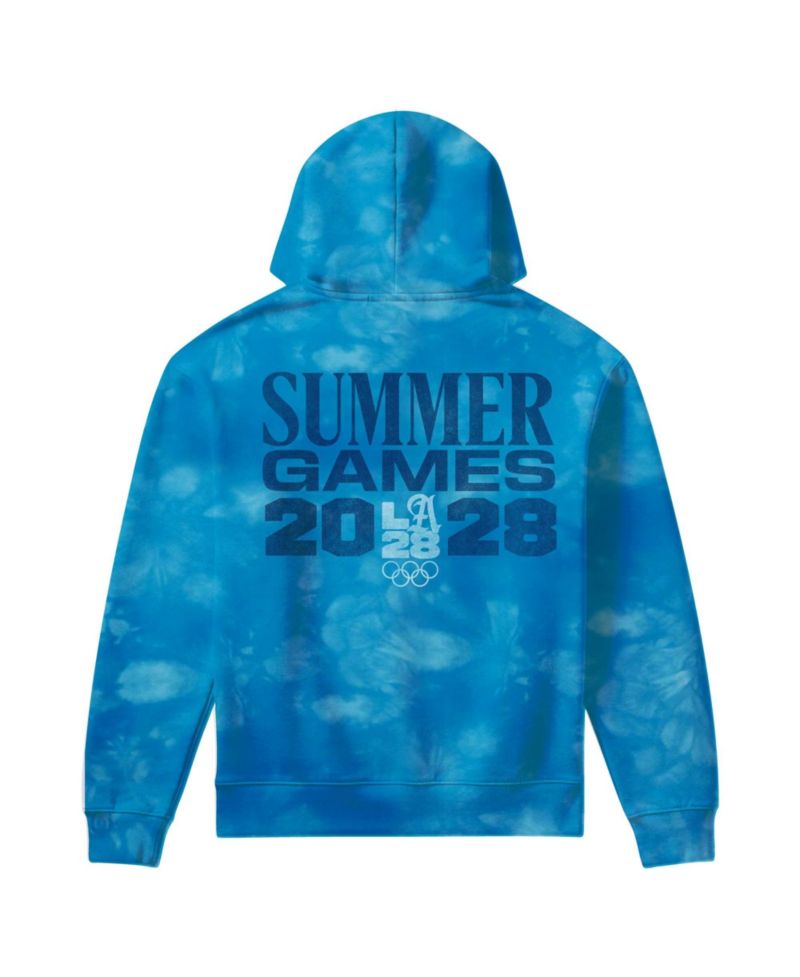 Men's Blue LA28 Bluebell Collection Tie Dye Hoodie