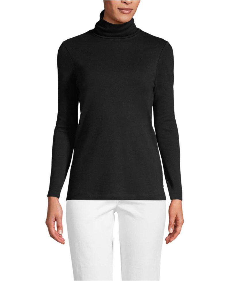 Women's Supima Cotton Fitted Long Sleeve Turtleneck